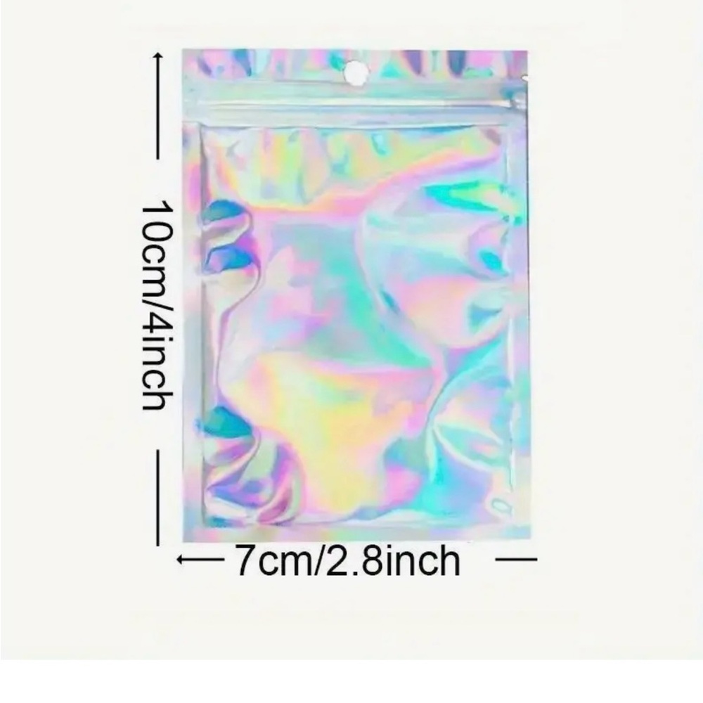 Iridescent Holographic Resealable Party Bags - Pack of 25 - Picture 2 of 2